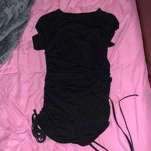 Cute tie up tee shirt dress